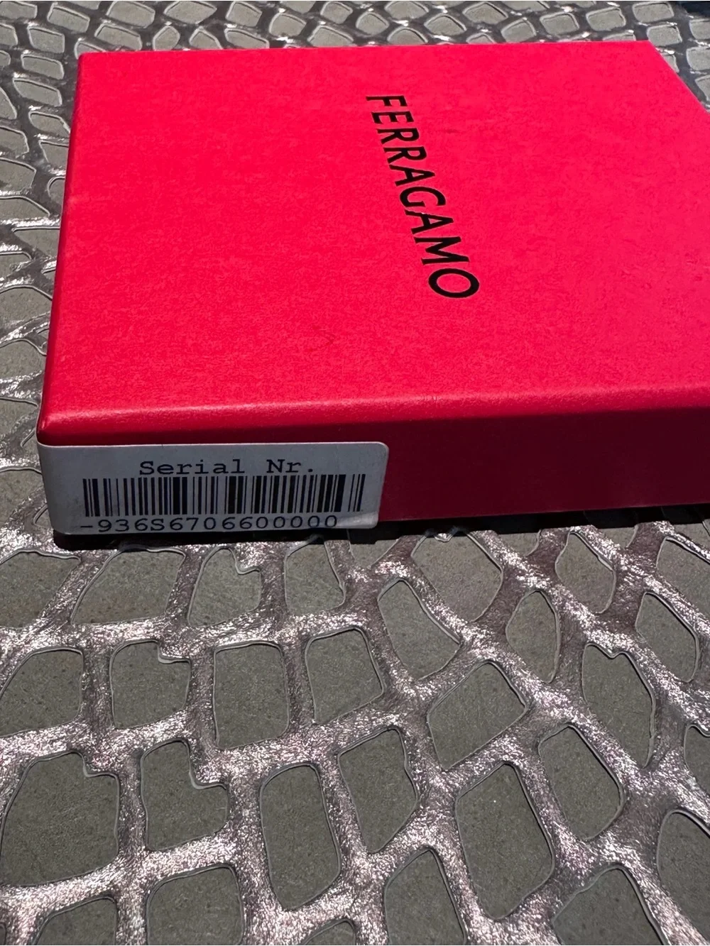 Salvatore Ferragamo Black Embossed Leather Bifold Wallet